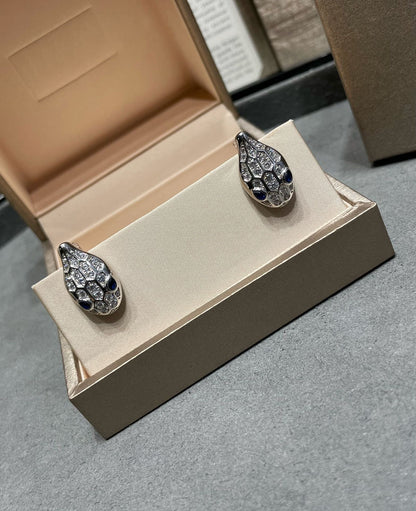 [Luna Brilliance]SERPENT DIAMOND STUD EARRINGS