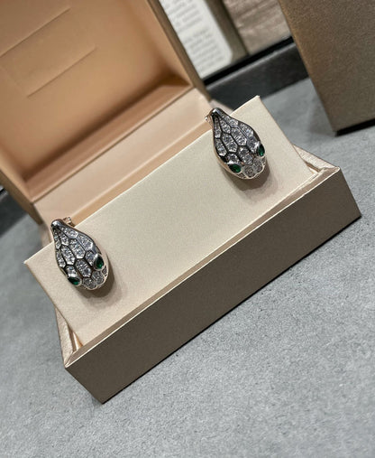 [Luna Brilliance]SERPENT DIAMOND STUD EARRINGS