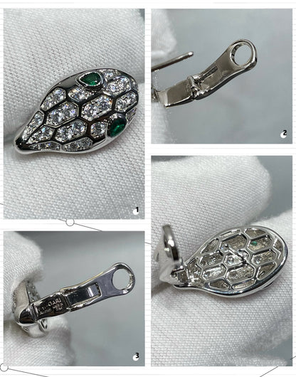 [Luna Brilliance]SERPENT DIAMOND STUD EARRINGS