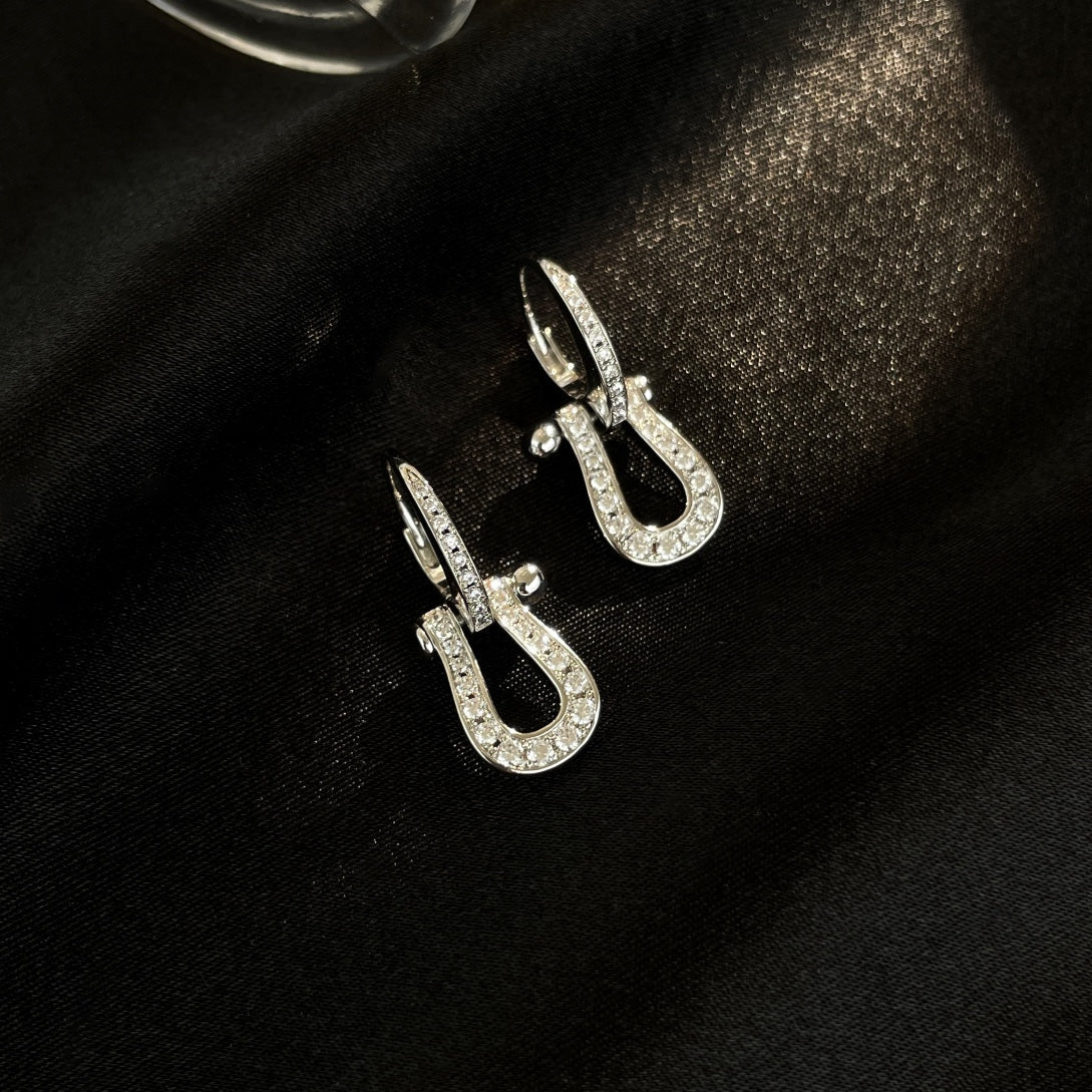 [Lunabriance]FORCE 10 FULL DIAMOND DROP EARRINGS MEDIUM MODEL