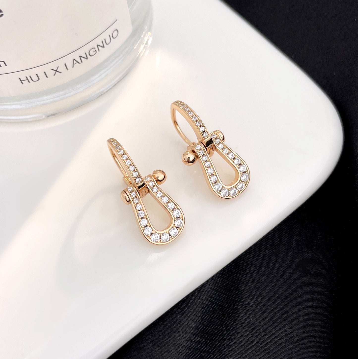 [Lunabriance]FORCE 10 FULL DIAMOND DROP EARRINGS MEDIUM MODEL