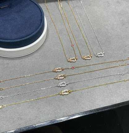 [Lunabriance]FORCE 10 DIAMOND PINK GOLD NECKLACE