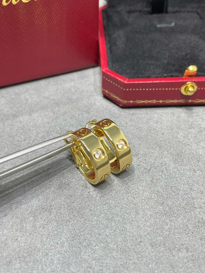 [Lunabriance]LOVE 5.5MM 1 DIAMOND EARRINGS