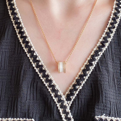 [Luna Brilliance]ZERO 1 DIAMOND CERAMIC NECKLACE