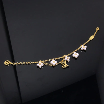 [Lunabriance]LOGO 6 MOTIF STAR AND SUN GOLD BRACELET