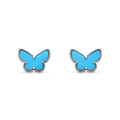 [Lunabriance]BUTTERFLY TURQUOISE EARRINGS SILVER
