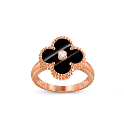 [Luna Brilliance]CLOVER DIAMOND RING ROSE GOLD COLLECTION