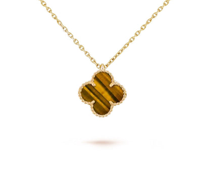 [Luna Brilliance]CLOVER MINI 9.5MM CARNELIANS NECKLACE COLLECTION