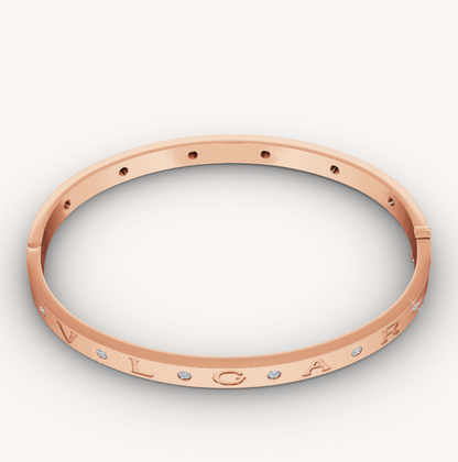 [Luna Brilliance]ZERO 1 PINK GOLD 12 DIAMONDS BRACELET