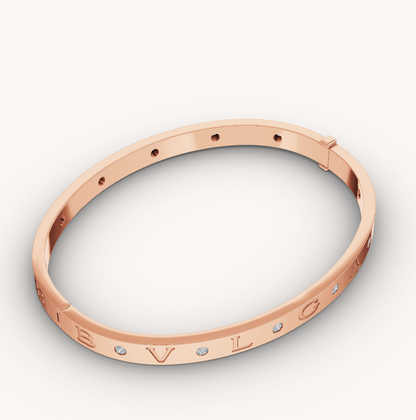[Luna Brilliance]ZERO 1 PINK GOLD 12 DIAMONDS BRACELET