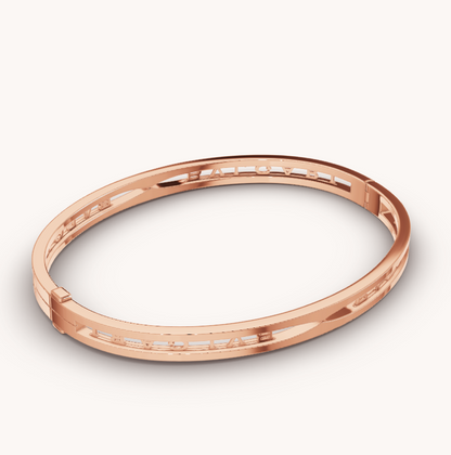 [Luna Brilliance]ZERO 1 SPIRAL LOGO PINK GOLD BRACELET