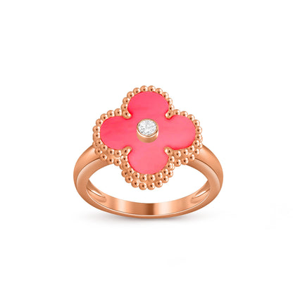 [Luna Brilliance]CLOVER DIAMOND RING ROSE GOLD COLLECTION