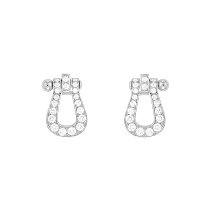 [Lunabriance]FORCE 10 FULL DIAMOND STUD EARRINGS MINI MODEL