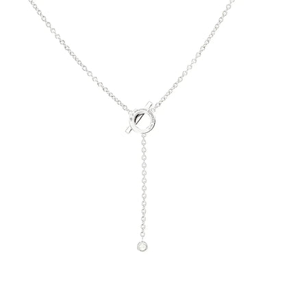 [Lunabriance]FINESSE SILVER DIAMOND NECKLACE