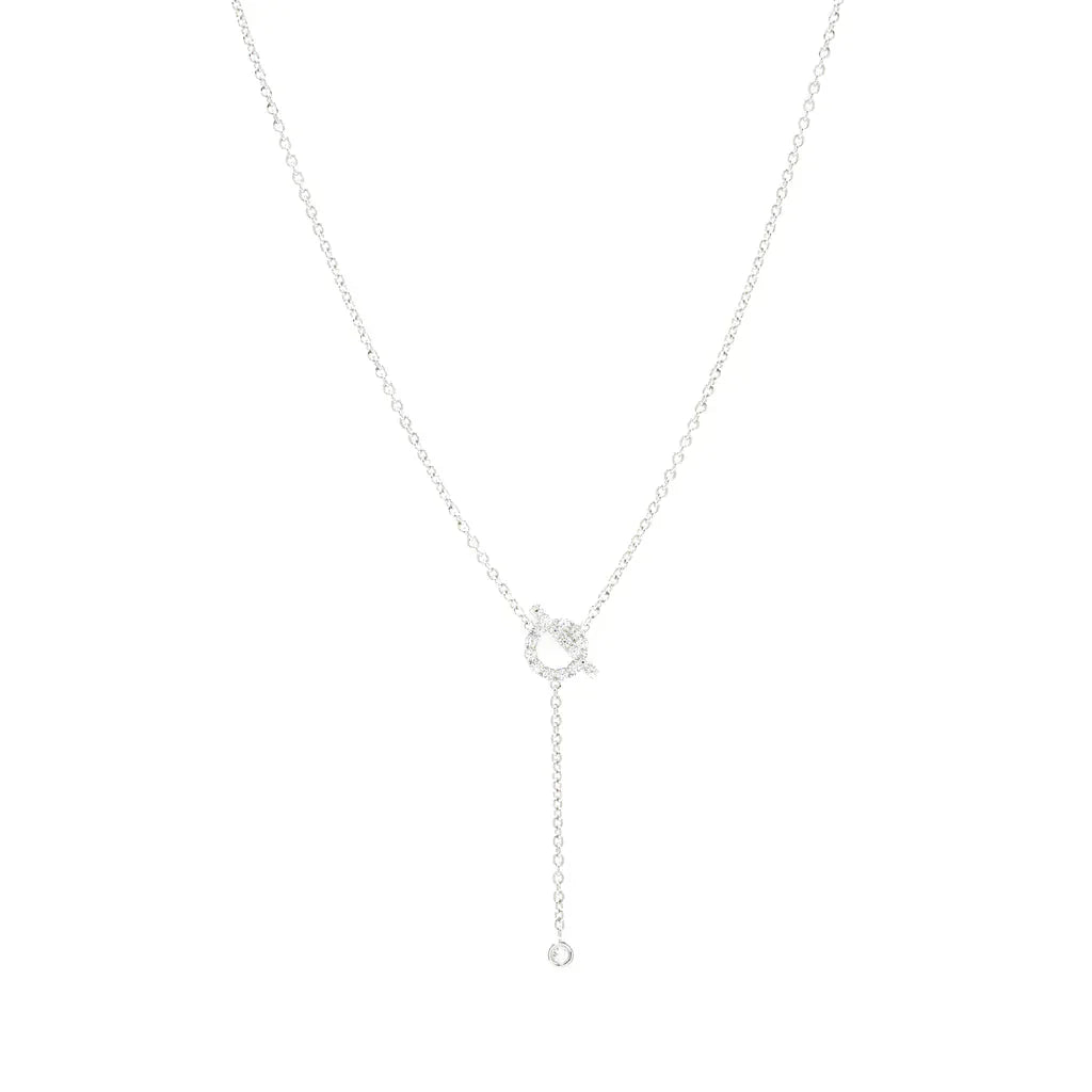 [Lunabriance]FINESSE SILVER DIAMOND NECKLACE