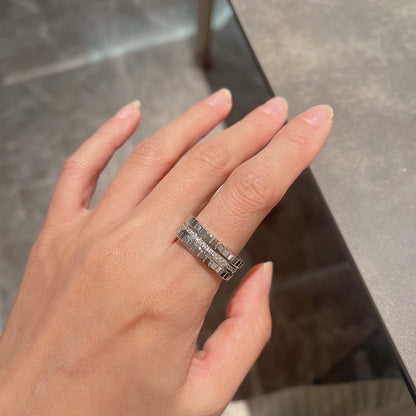 [Lunabriance]ICE CUBE RING WITH DIAMONDS