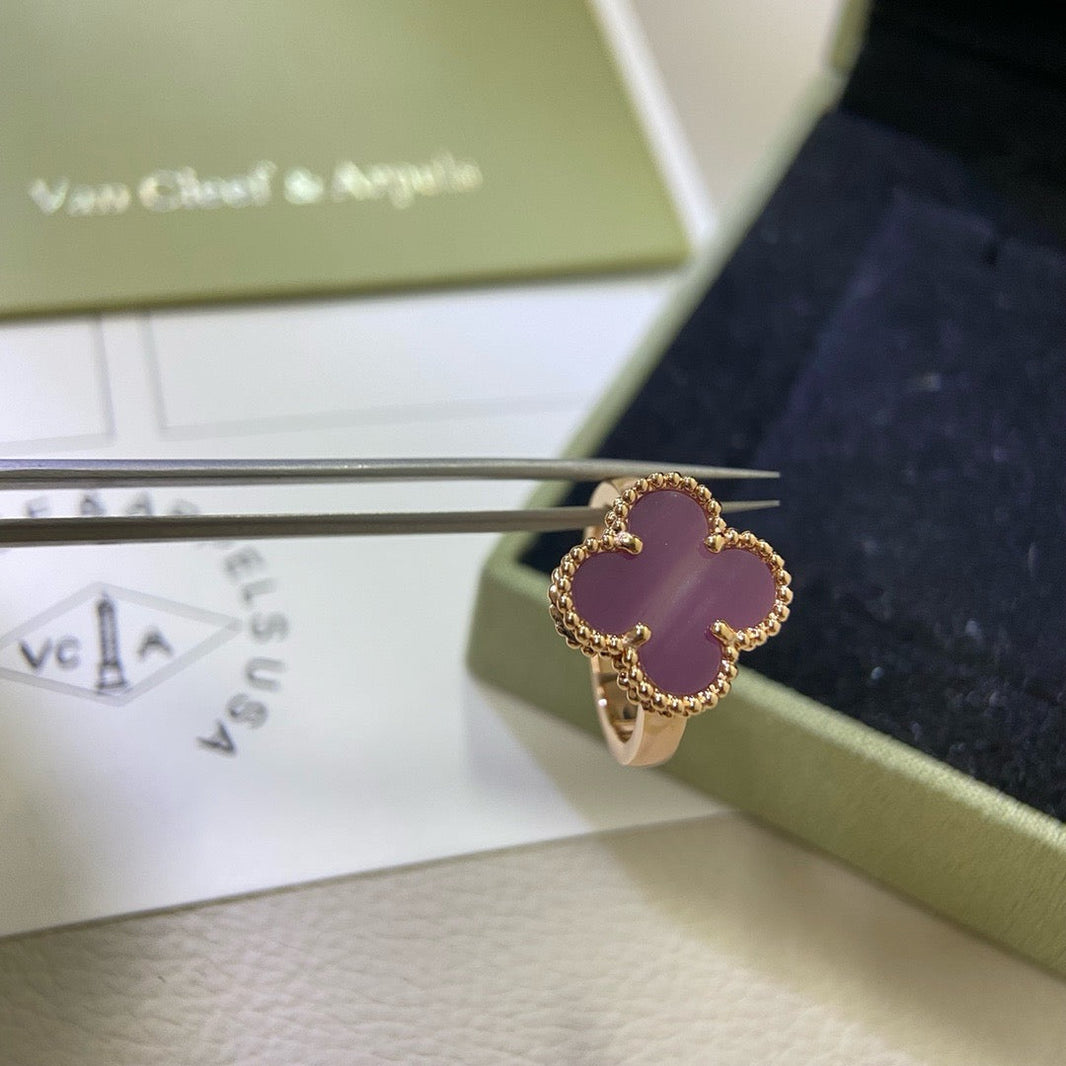 [Luna Brilliance]CLOVER  PURPLE VIOLET RING