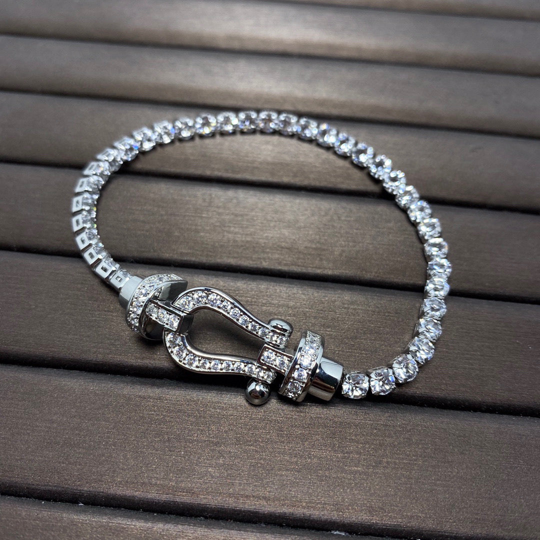 [Lunabriance]FORCE  HORSESHOE  DIAMOND TENNIS BRACELET