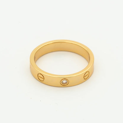 [Lunabriance]LOVE RING 4MM 1 DIAMOND PINK GOLD
