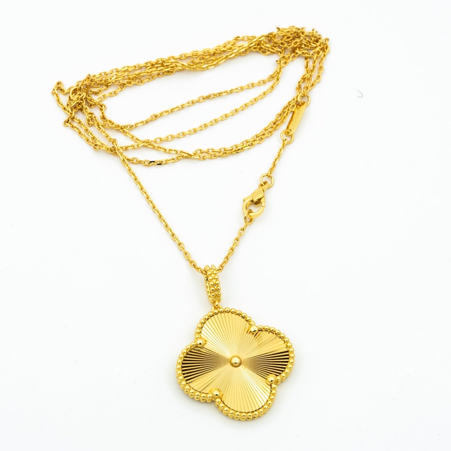 [Lunabriance]CLOVER 25MM PEDANT NECKLACE GOLD