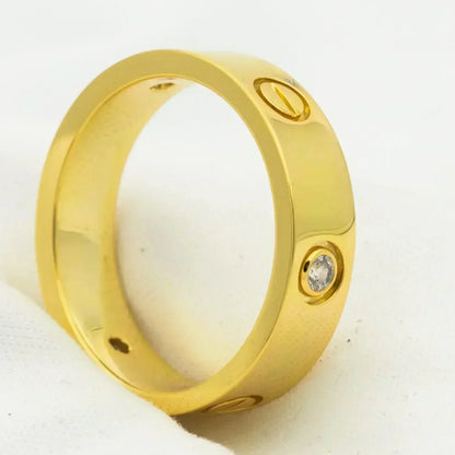 [Lunabriance]LOVE RING 5.5MM 3 DIAMONDS GOLD