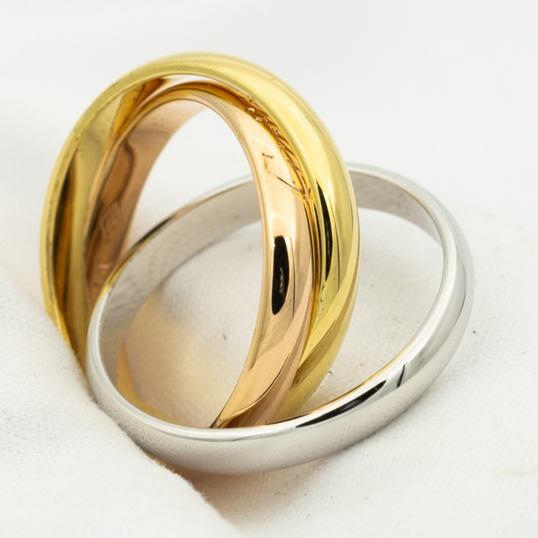 [Luna Brilliance]TRINITY RING GOLD PINK GOLD SILVER