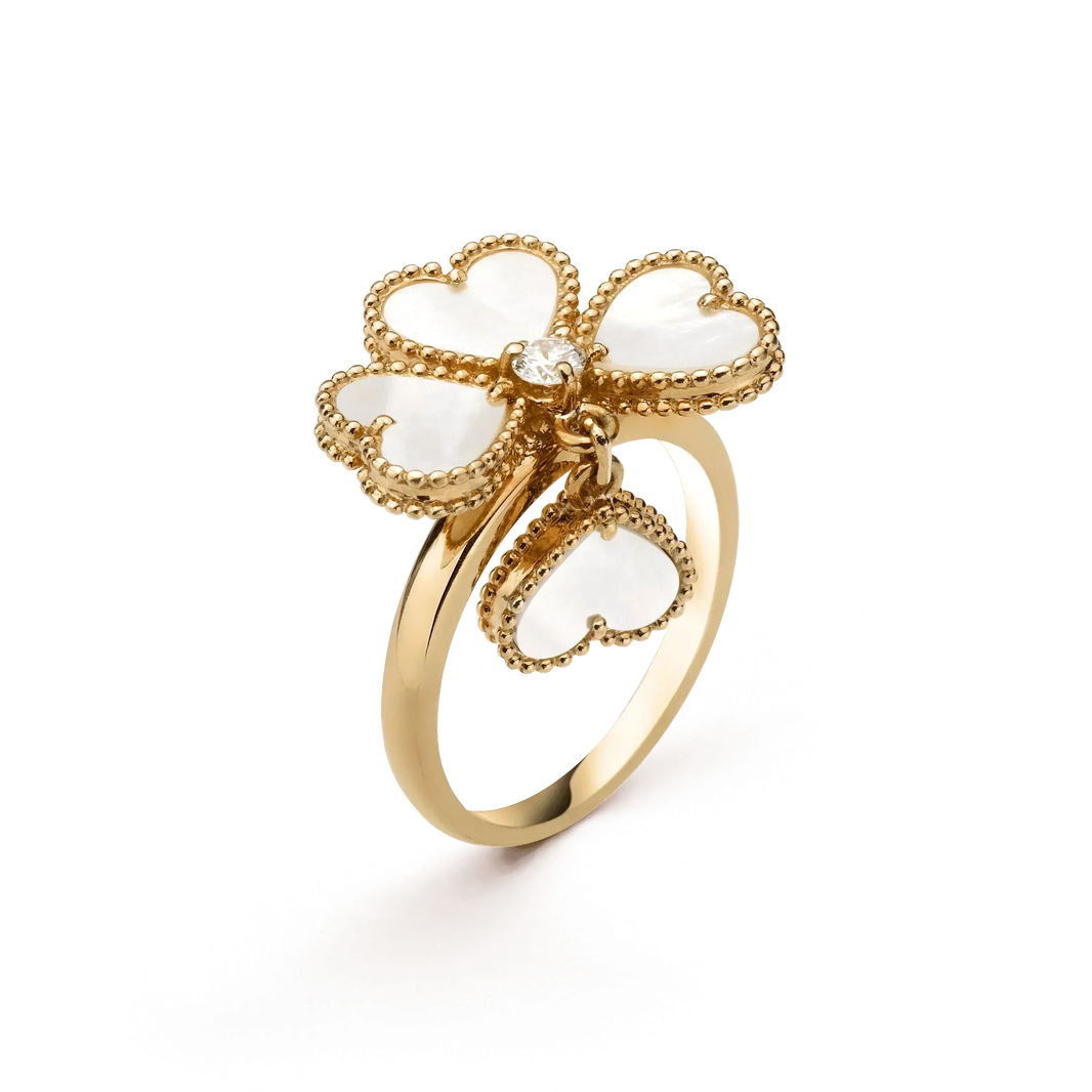 [Luna Brilliance]SWEET CLOVER WHITE MOP RING