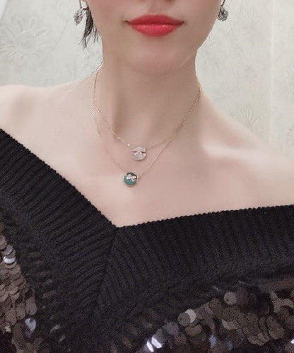 [Lunabriance]JEUX DE PINK GOLD DIAMOND NECKLACE