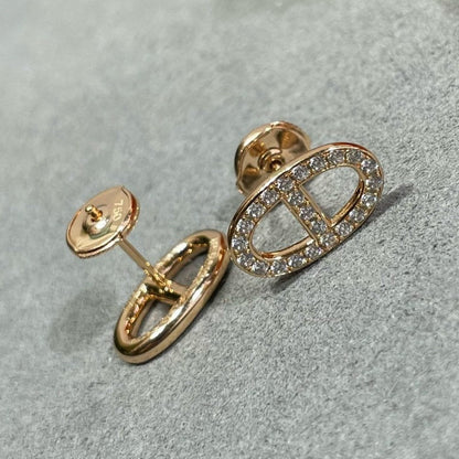 [Lunabriance]HM FULL DIAMOND PIG NOSE STUD EARRINGS