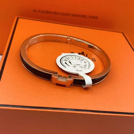 [Luna Brilliance]CLASSIC HM CLIC BLACK 8MM ENAMEL BRACELET