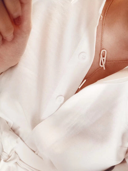 [Lunabriance]HM FIRE PIG NOSE NECKLACE TRENDY STREET