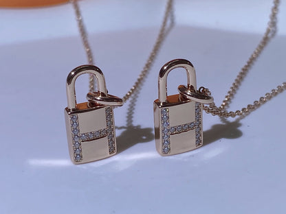 [Lunabriance]HM ADVANCED NICHE LOCK HEAD NECKLACE DIAMONDS