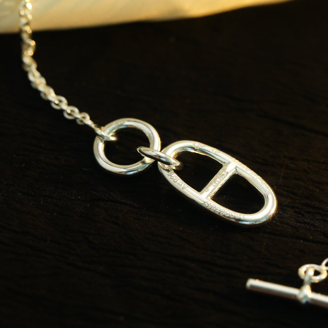 [Luna Brilliance]HM CHAINE D'ANCRE PENDANT NECKLACE STERLING SILVER