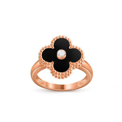 [Luna Brilliance]CLOVER DIAMOND RING ROSE GOLD COLLECTION