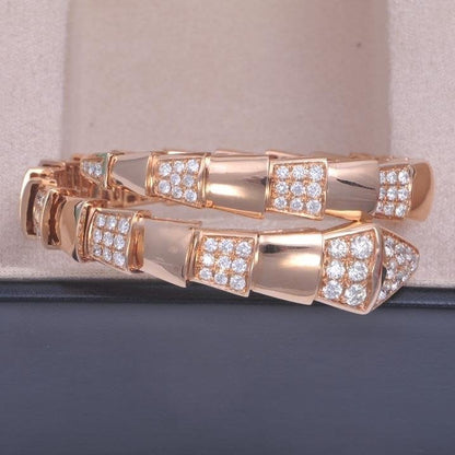 [Luna Brilliance]SERPENTI WIDE BRACELET PINK GOLD DIAMOND