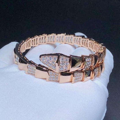 [Luna Brilliance]SERPENTI WIDE BRACELET PINK GOLD DIAMOND
