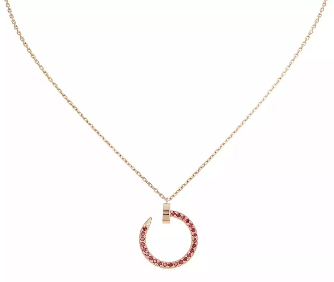 [Lunabriance]JUSTE NECKLACE GOLD RED DIAMONDS