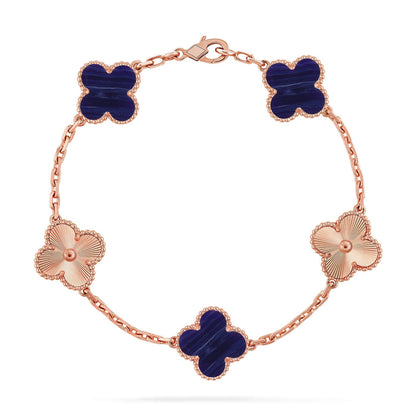 [Luna Brilliance]CLOVER 5 MOTIF PURPLE STRIPES BRACELET COLLECTION