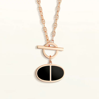 [Lunabriance]CHAINE VERSO BLACK CERAMIC NECKLACE