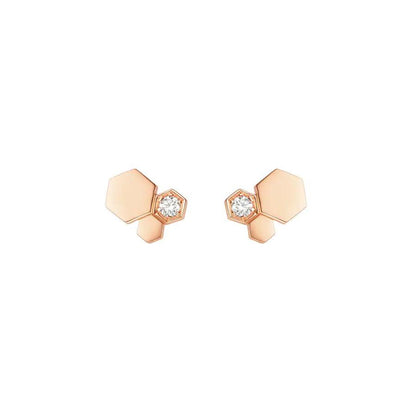 [Lunabriance]BEE LOVE PINK GOLD DIAMOND EARRINGS