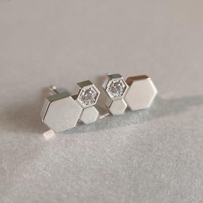 [Lunabriance]BEE LOVE SILVER DIAMOND EARRINGS