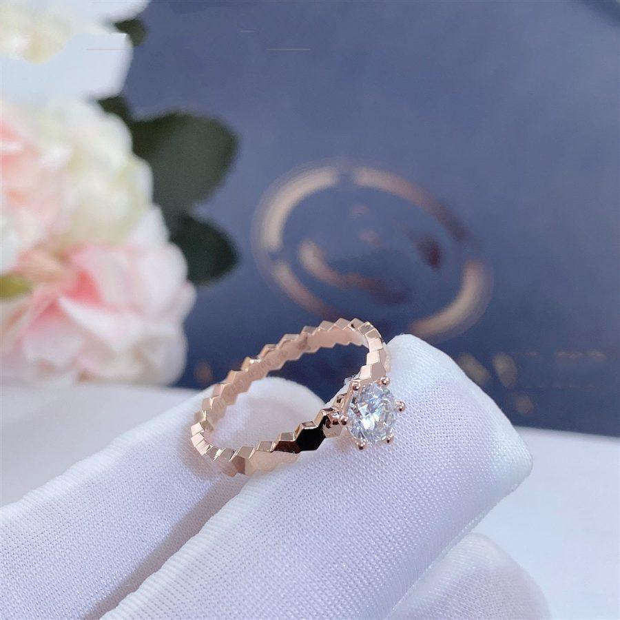 [Lunabriance]BEE LOVE RING PINK GOLD 1 DIAMOND