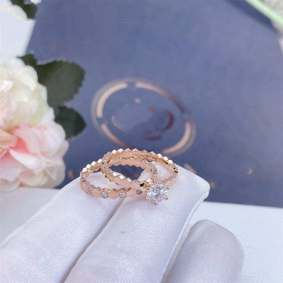 [Lunabriance]BEE LOVE RING PINK GOLD 1 DIAMOND