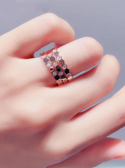 [Lunabriance]BEE LOVE RING PINK GOLD DIAMOND