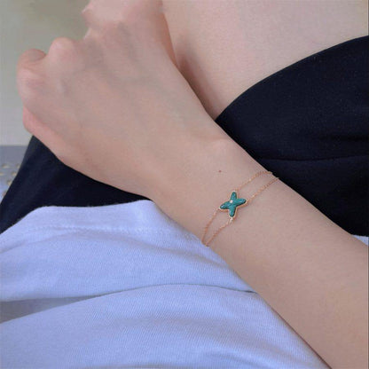 [Lunabriance]JEUX BRACELET MALACHITE PINK GOLD 1 DIAMOND