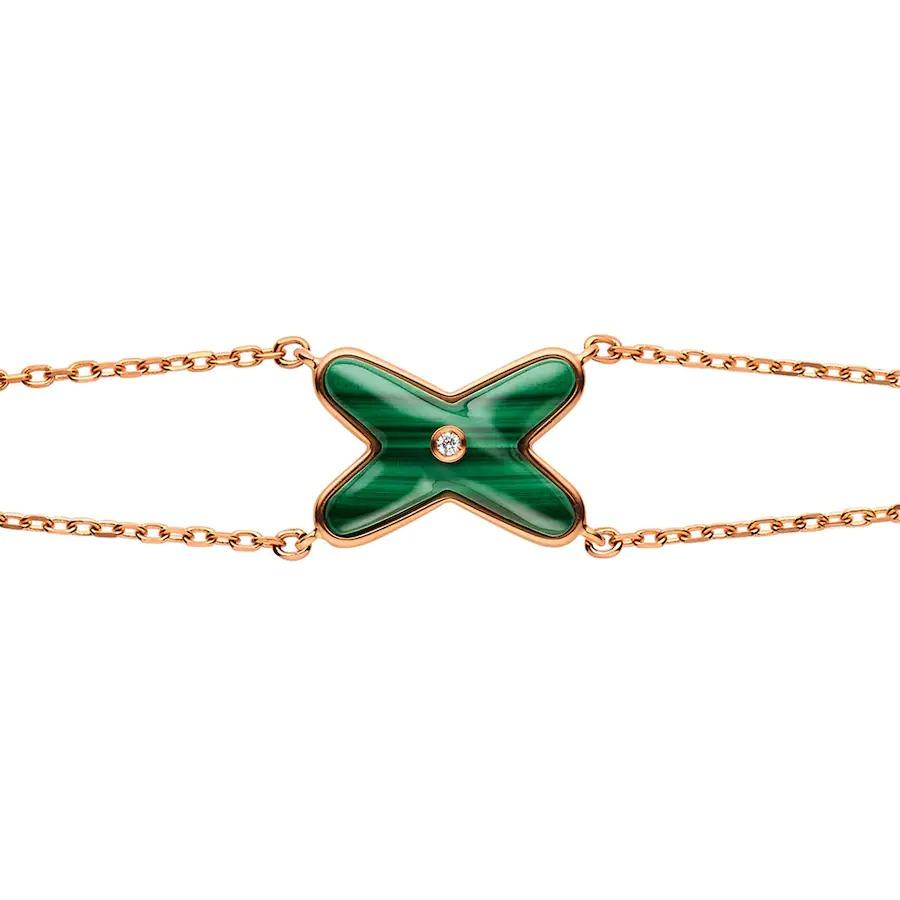 [Luna Brilliance]JEUX BRACELET MALACHITE PINK GOLD 1 DIAMOND