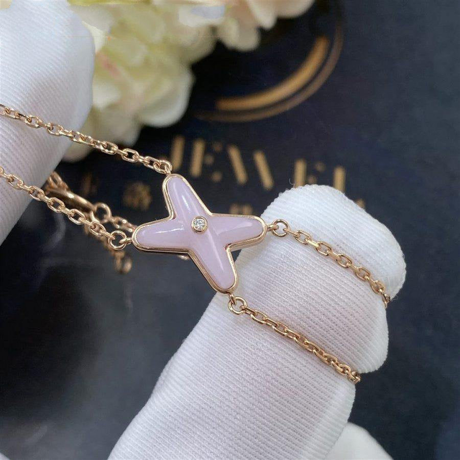[Lunabriance]JEUX BRACELET PINK MOP PINK GOLD 1 DIAMOND