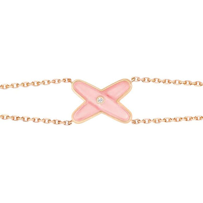 [Lunabriance]JEUX BRACELET PINK MOP PINK GOLD 1 DIAMOND