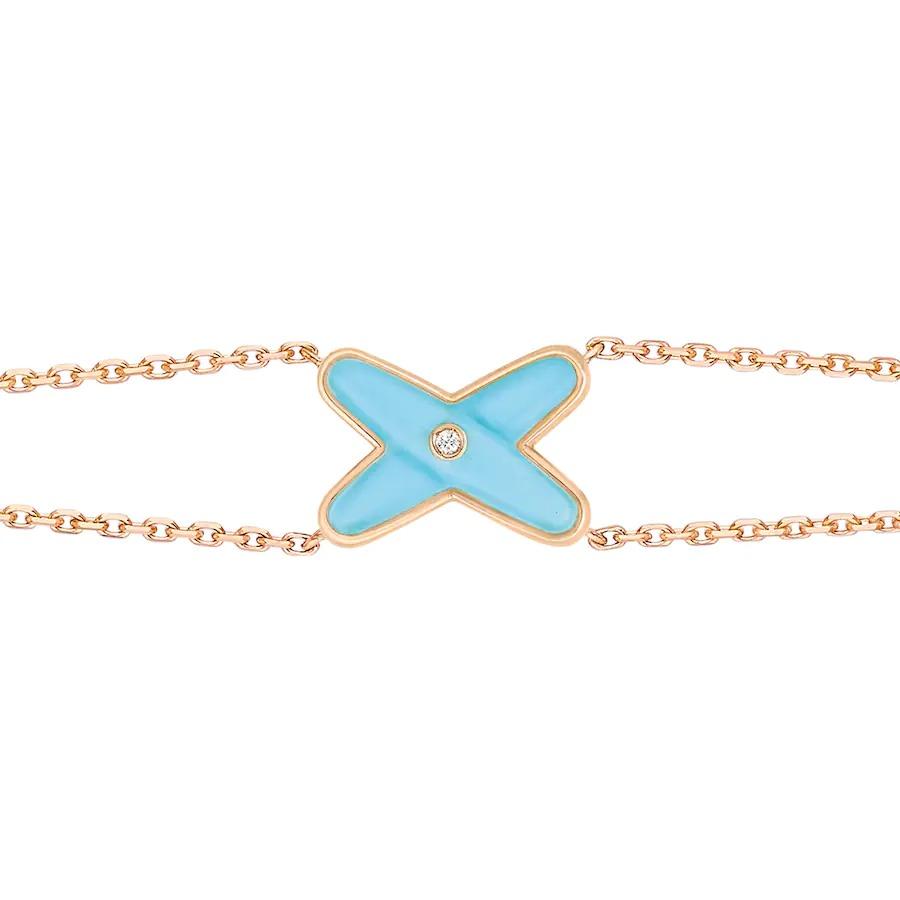 [Lunabriance]JEUX BRACELET TURQUOISE PINK GOLD 1 DIAMOND
