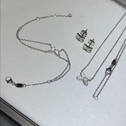 [Lunabriance]JEUX BRACELET WHITE MOP SILVER 1 DIAMOND